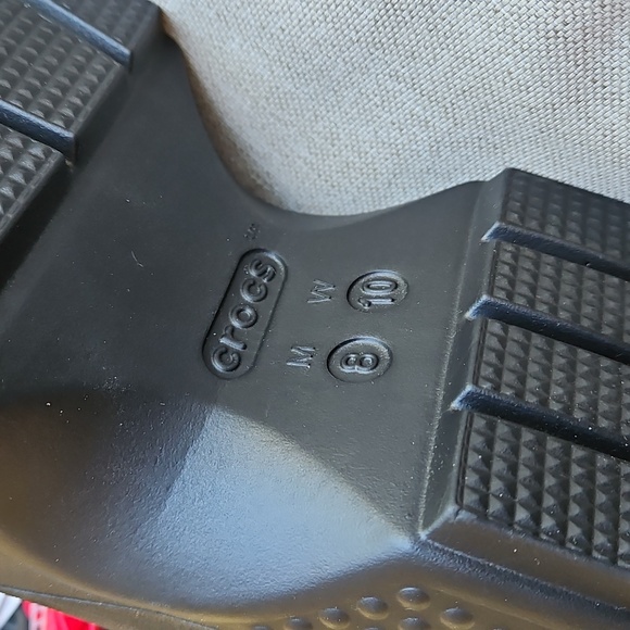 Crocs Stomp Rosette Mary Jane Clogs Shoes Black Removable Rose Jibbitz W 10, M 8 - Picture 10 of 12